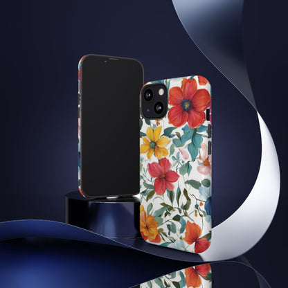 Floral Phone Cases for  iPhone, Samsung Galaxy, and Google Pixel devices - Double layers for extra durability and protection