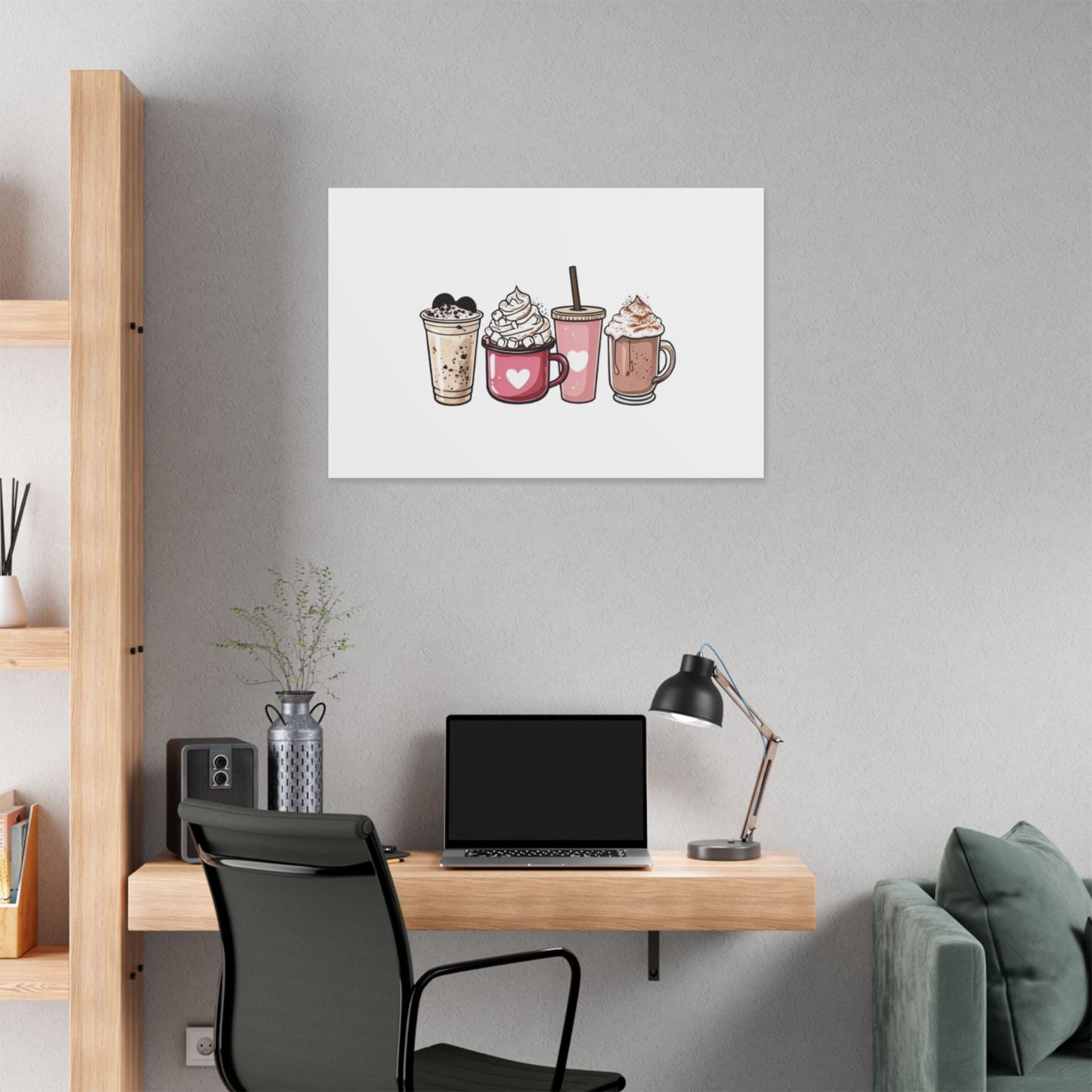 "Coffee Love" Classic Stretched Canvas. With 20 different sizes to choose