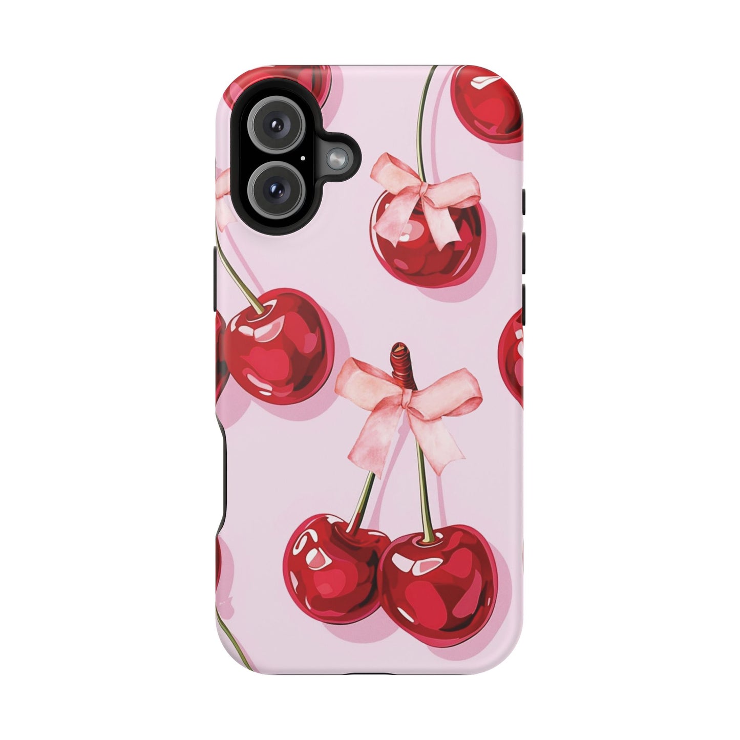 Cherry Ribbon Magnetic iPhone Caes - Durable, flexible, impact-resistant