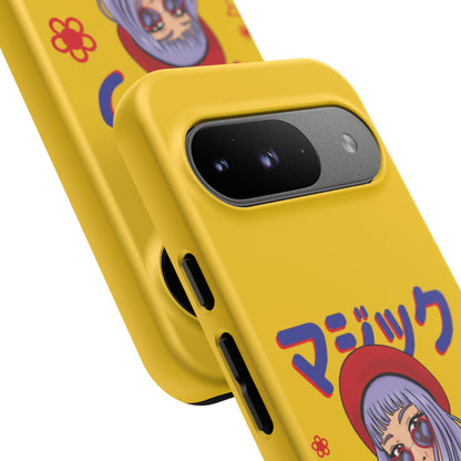 "Anime Cool Girl" Yellow Phone Cases – Bold, Stylish & Made for Any Phone! 💛✨ Pick Your Perfect Fit! -  iPhone, Samsung Galaxy, and Google Pixel