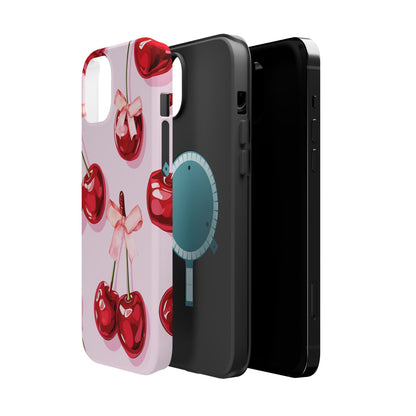 Cherry Ribbon Magnetic iPhone Caes - Durable, flexible, impact-resistant