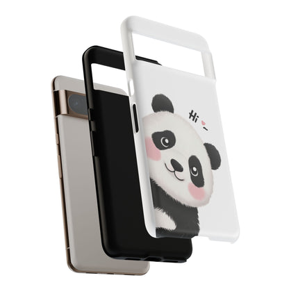 "Hi Cute Panda" Phone Case for iPhone, Samsung Galaxy, and Google Pixel devices