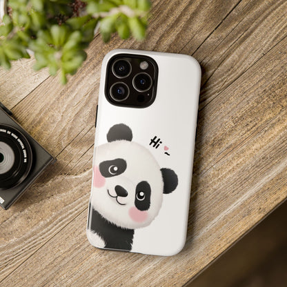 "Hi Cute Panda" Phone Case for iPhone, Samsung Galaxy, and Google Pixel devices