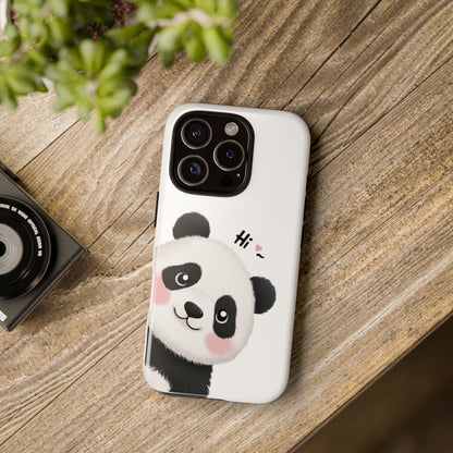 "Hi Cute Panda" Phone Case for iPhone, Samsung Galaxy, and Google Pixel devices