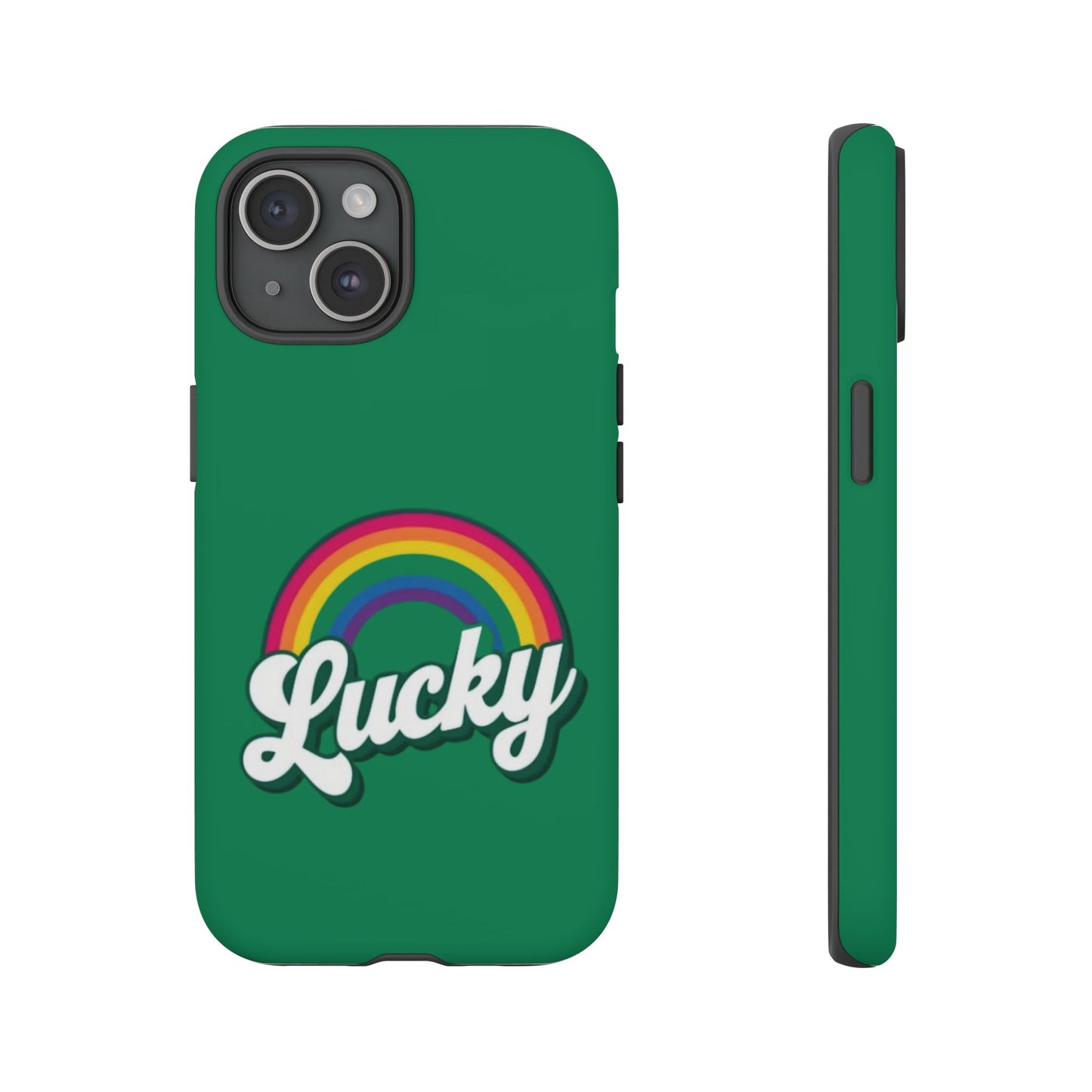 Lucky Rainbow Tough Phone Cases, iPhone, Samsung Galaxy, Google Pixel, Choose any phone model