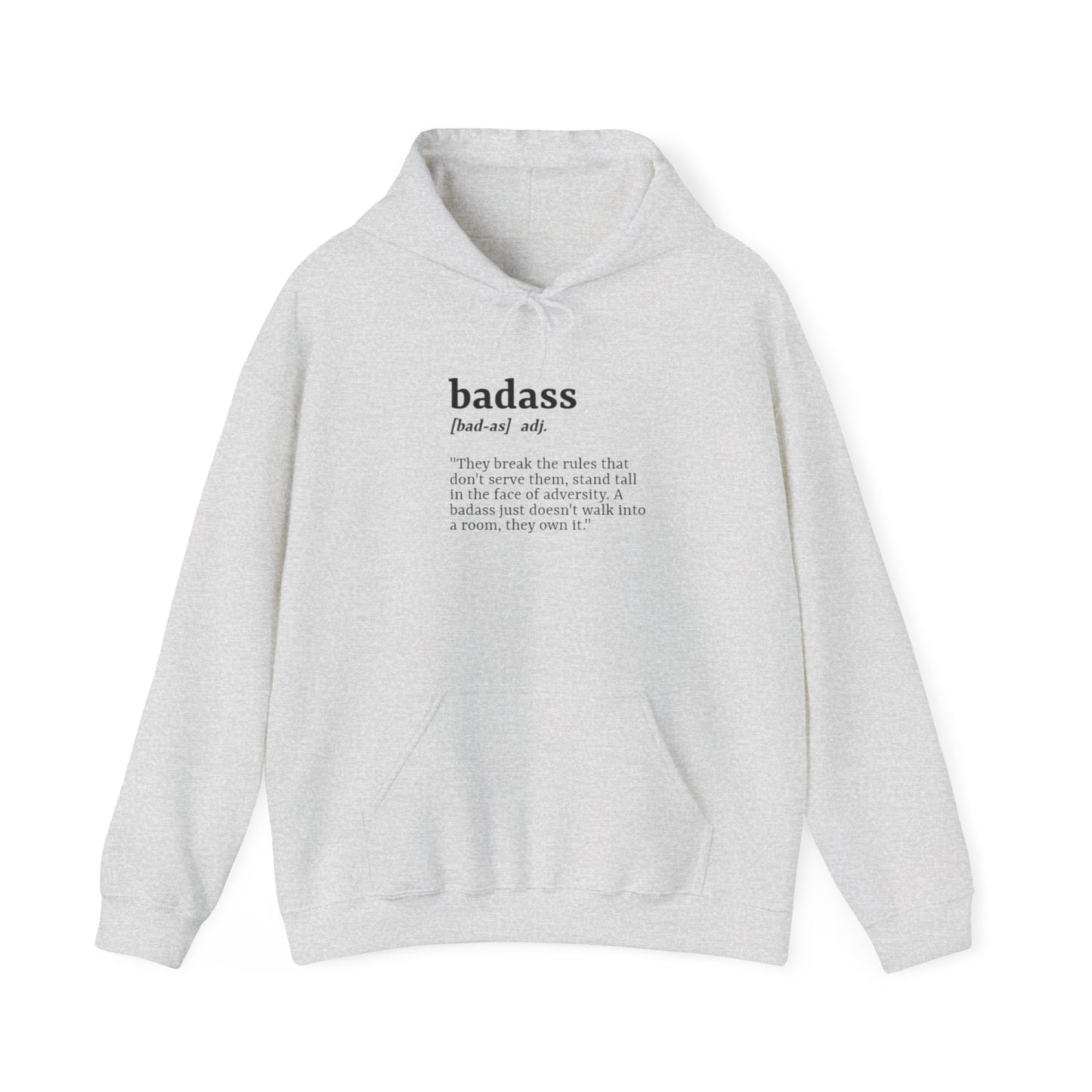 Badass Definition Hoodie – Black Text