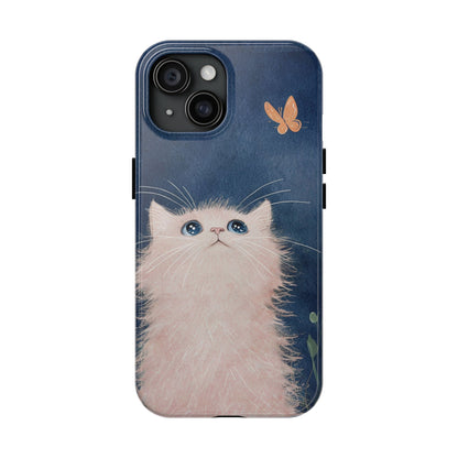 Cute Cat & Butterfly iPhone Case