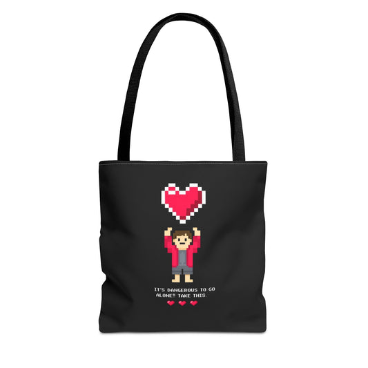 Retro Gamer Tote Bag - 'It's Dangerous to Go Alone! Take This' Cute Design