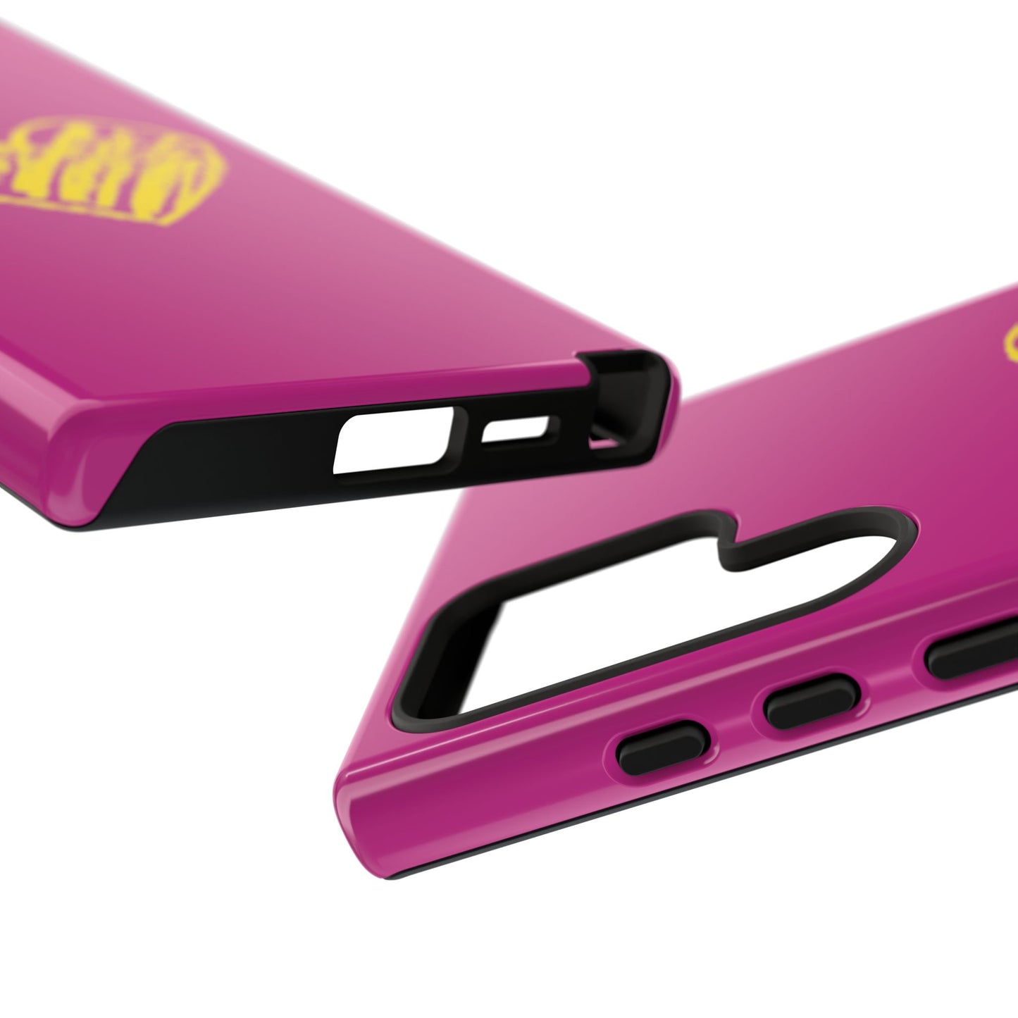 Yellow Heart, Pink Phone Case