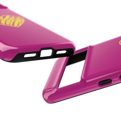 Yellow Heart, Pink Phone Case