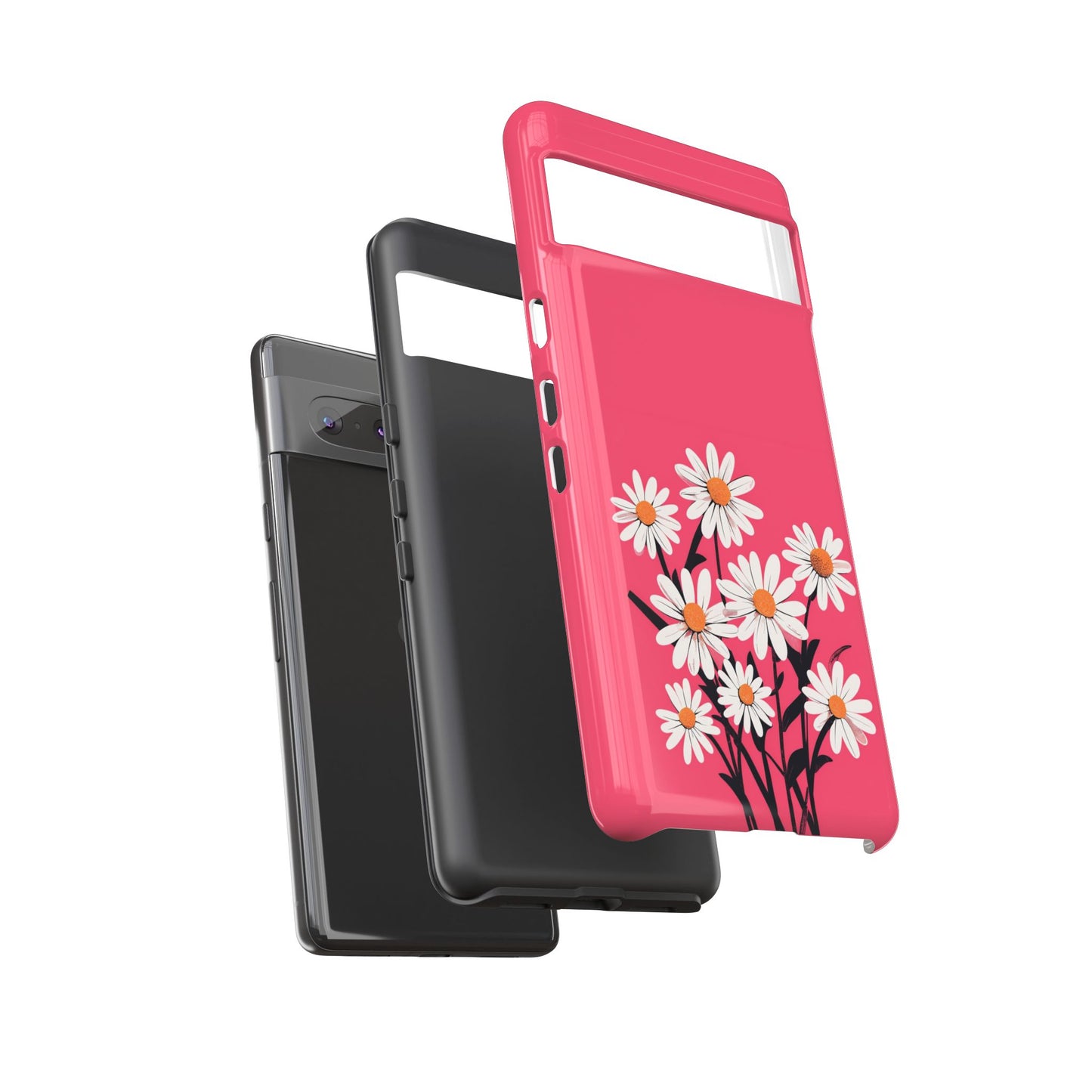 Daisy Flower Phone Case - Vibrant Pink Daisy Design