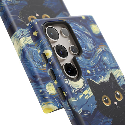 Cat under the stars, cute phone cases, Extra durable, Tough Cases, Pick your size