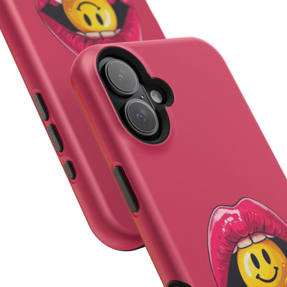 Lips & A Smiley Face Lollipop Magnetic Phone Case