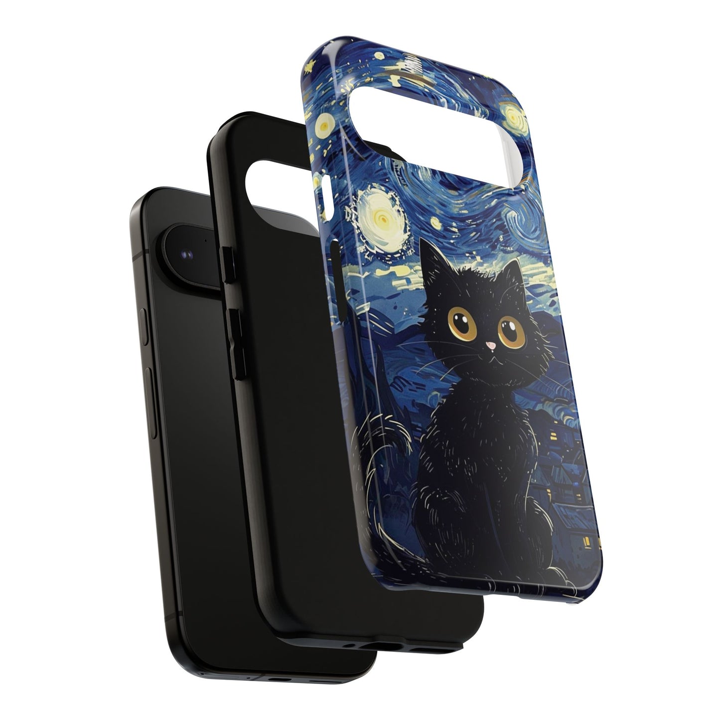 Cat under the stars, cute phone cases, Extra durable, Tough Cases, Pick your size