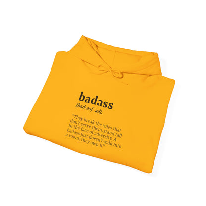 Badass Definition Hoodie – Black Text