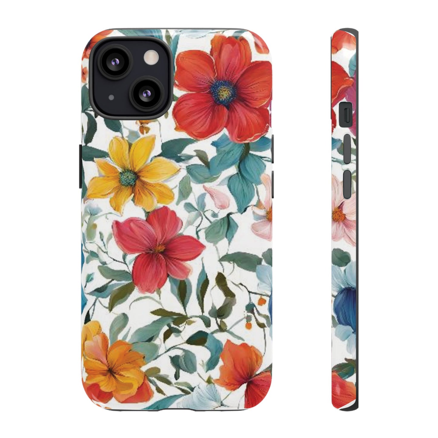 Floral Phone Cases for  iPhone, Samsung Galaxy, and Google Pixel devices - Double layers for extra durability and protection