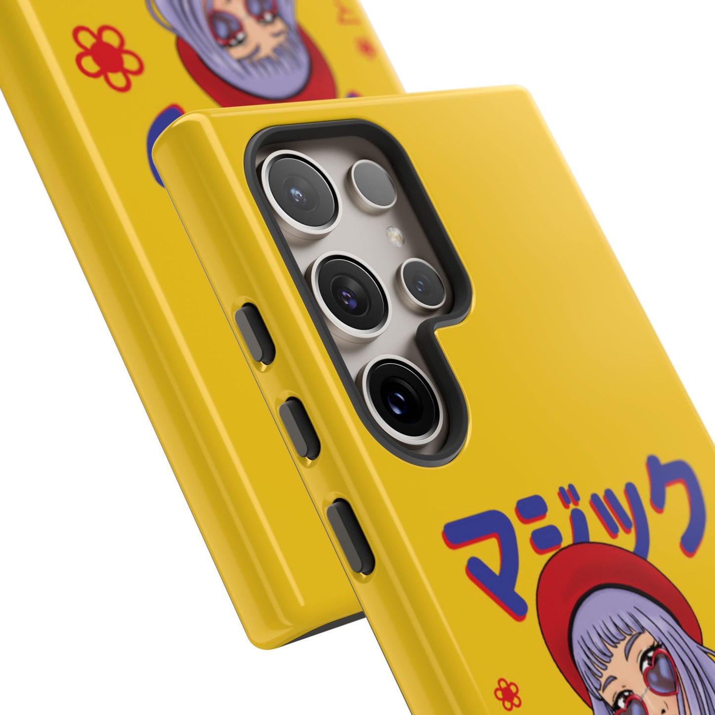 "Anime Cool Girl" Yellow Phone Cases – Bold, Stylish & Made for Any Phone! 💛✨ Pick Your Perfect Fit! -  iPhone, Samsung Galaxy, and Google Pixel