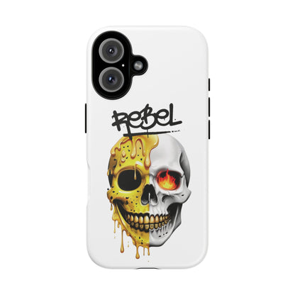 Rebel Skull Phone Case - White