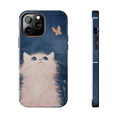 Cute Cat & Butterfly iPhone Case