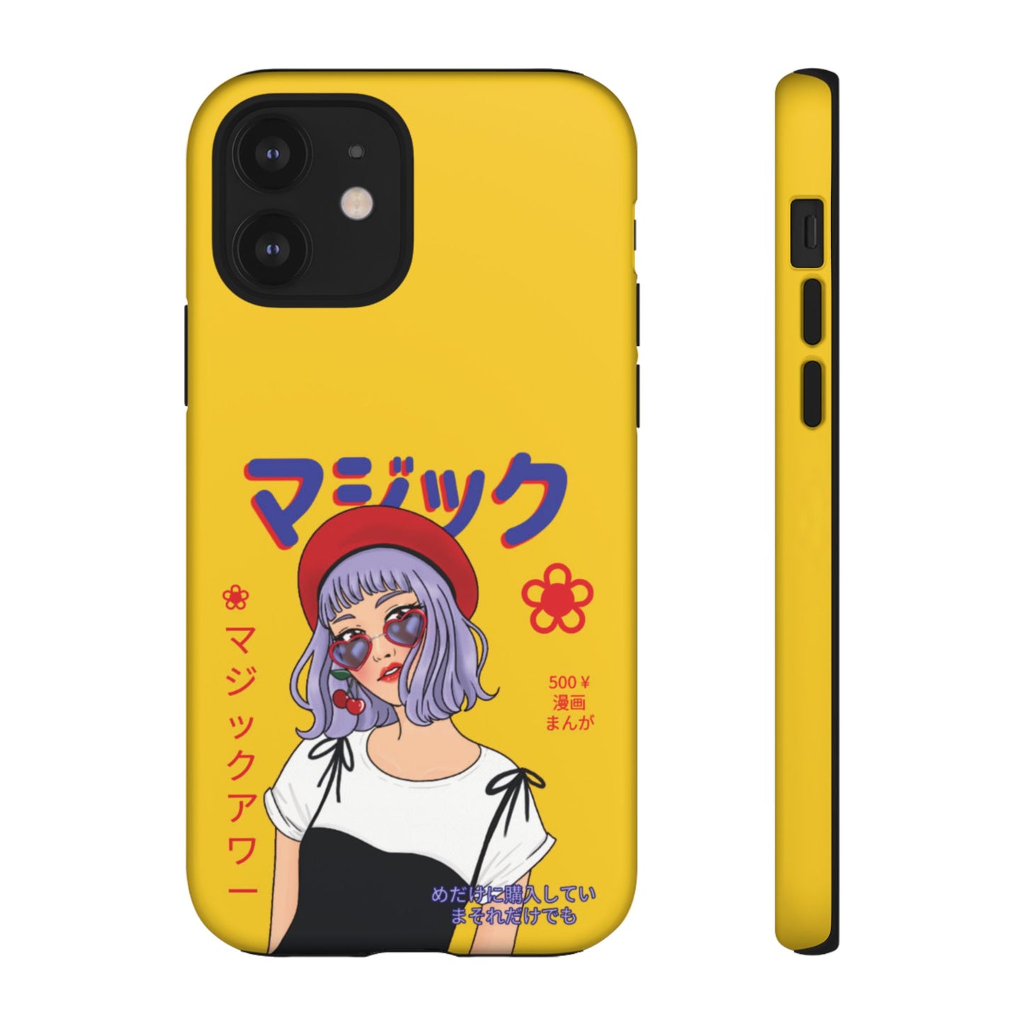 "Anime Cool Girl" Yellow Phone Cases – Bold, Stylish & Made for Any Phone! 💛✨ Pick Your Perfect Fit! -  iPhone, Samsung Galaxy, and Google Pixel