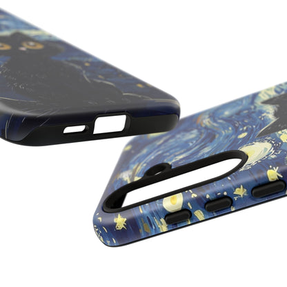 Cat under the stars, cute phone cases, Extra durable, Tough Cases, Pick your size