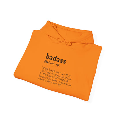 Badass Definition Hoodie – Black Text