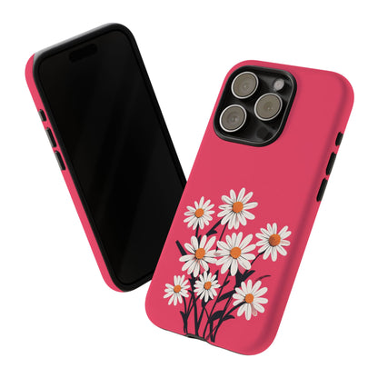 Daisy Flower Phone Case - Vibrant Pink Daisy Design