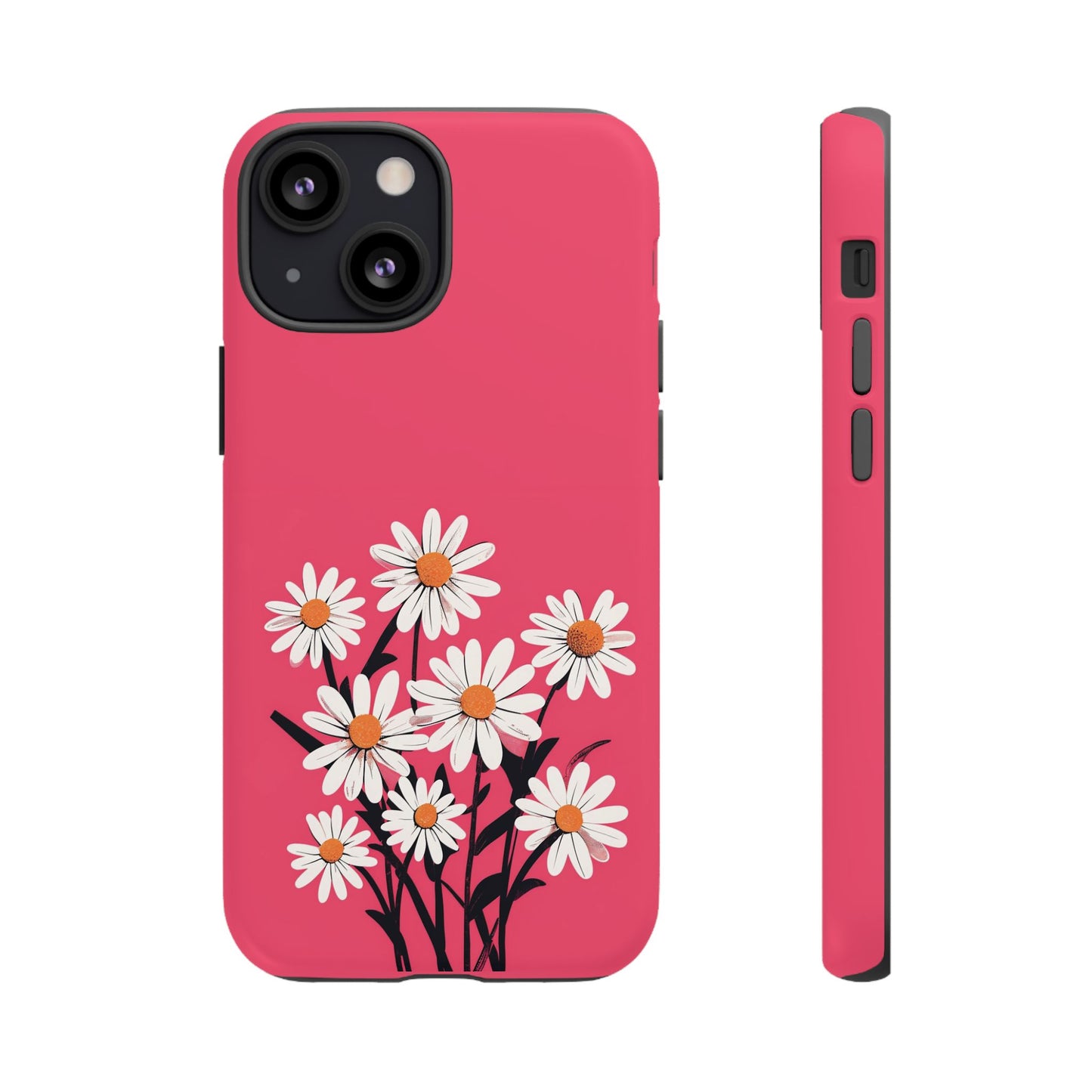 Daisy Flower Phone Case - Vibrant Pink Daisy Design