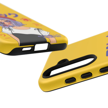 "Anime Cool Girl" Yellow Phone Cases – Bold, Stylish & Made for Any Phone! 💛✨ Pick Your Perfect Fit! -  iPhone, Samsung Galaxy, and Google Pixel