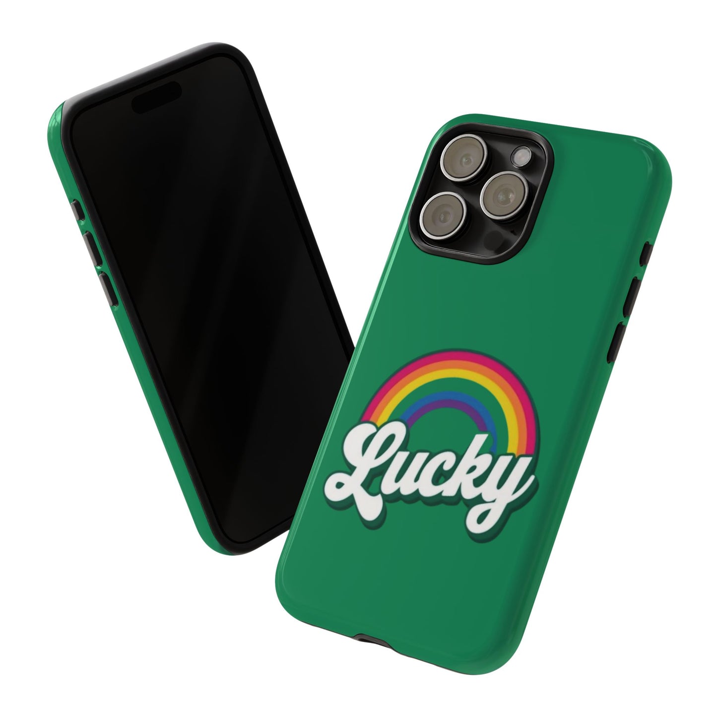 Lucky Rainbow Tough Phone Cases, iPhone, Samsung Galaxy, Google Pixel, Choose any phone model