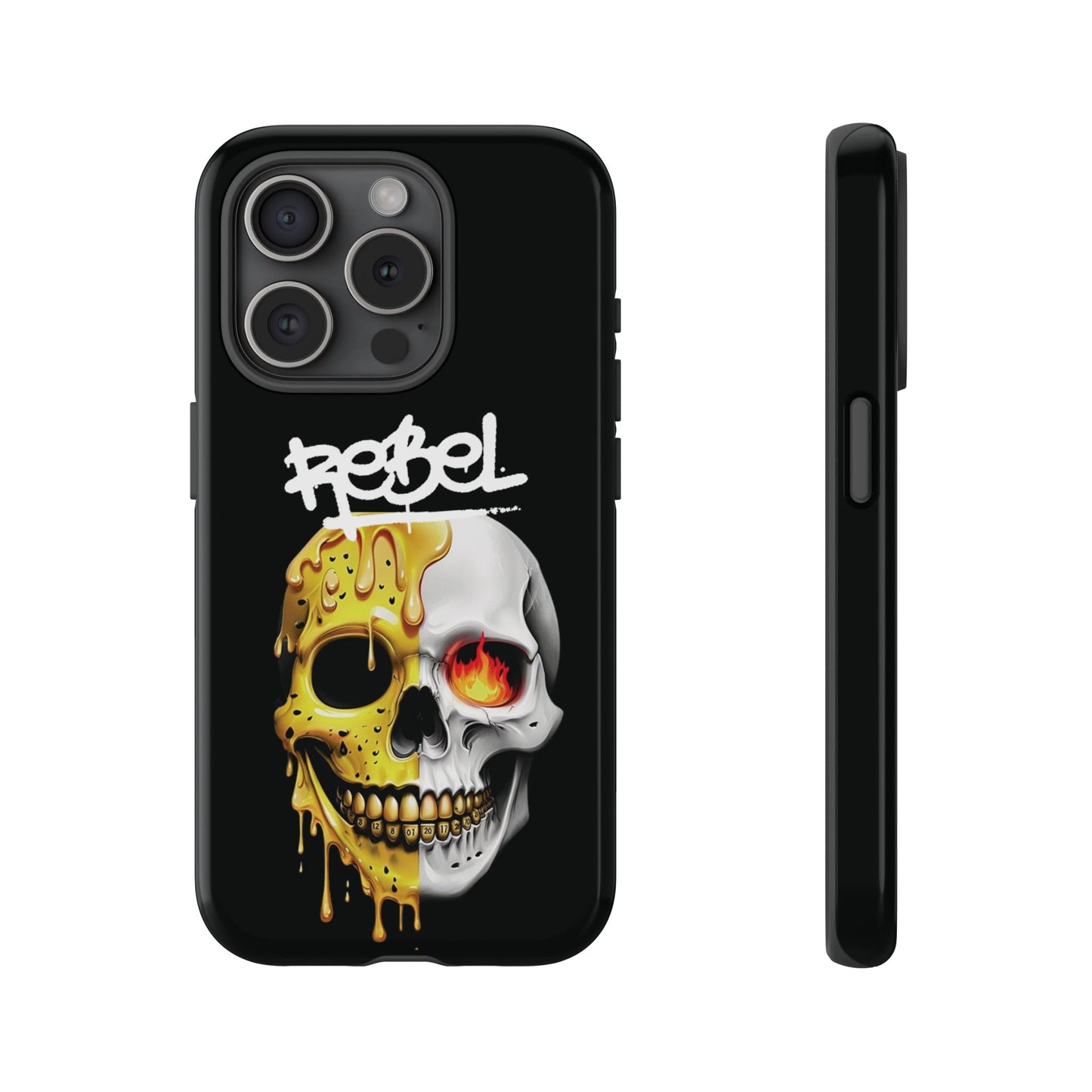 Rebel Skull Phone Case - Black