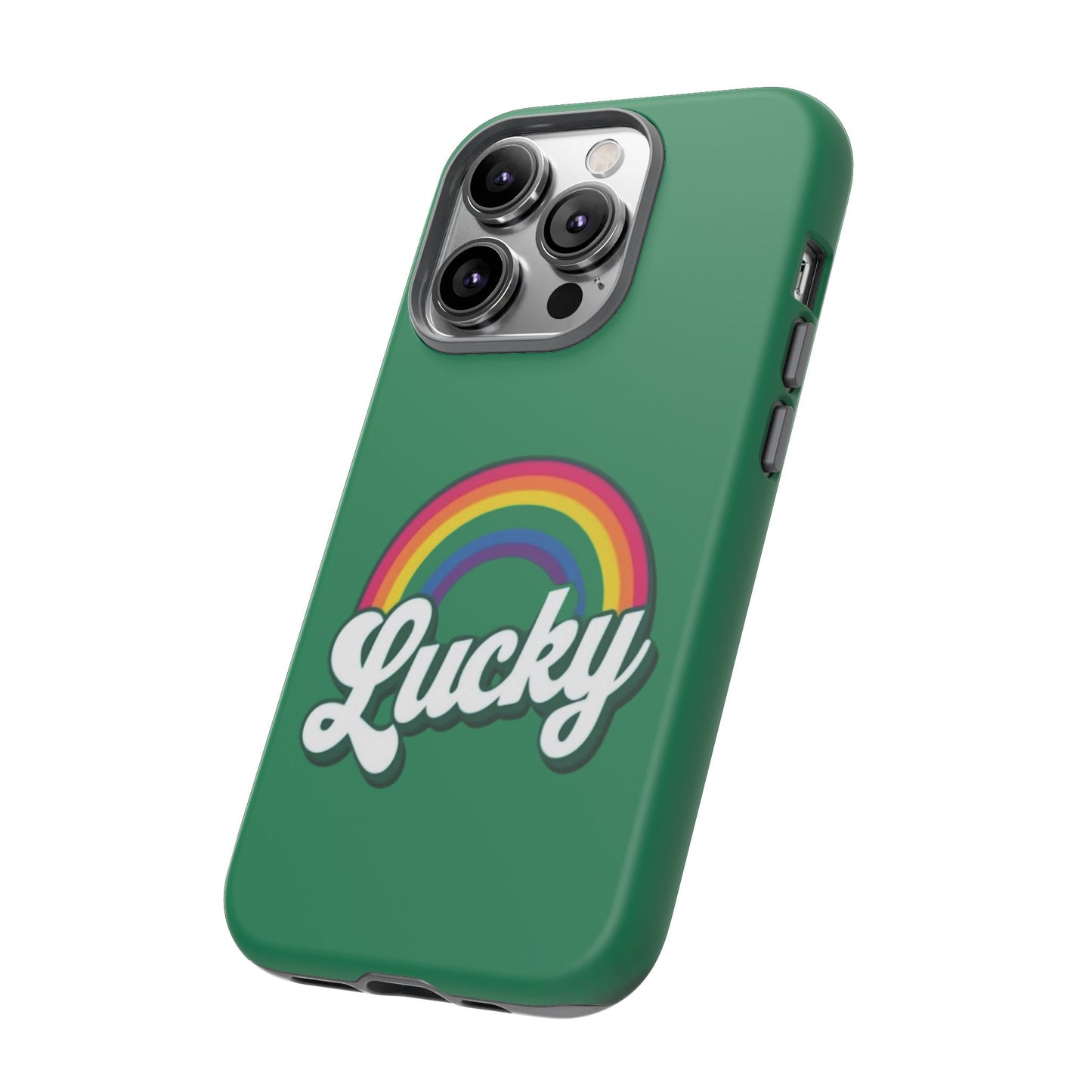 Lucky Rainbow Tough Phone Cases, iPhone, Samsung Galaxy, Google Pixel, Choose any phone model