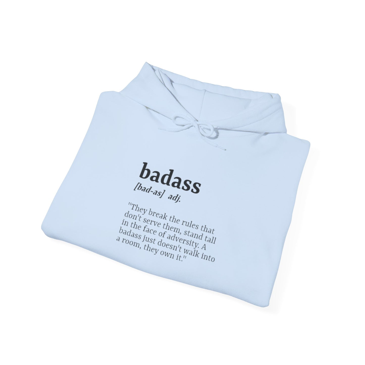 Badass Definition Hoodie – Black Text