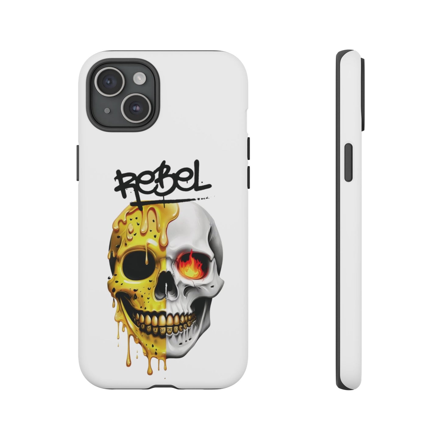 Rebel Skull Phone Case - White