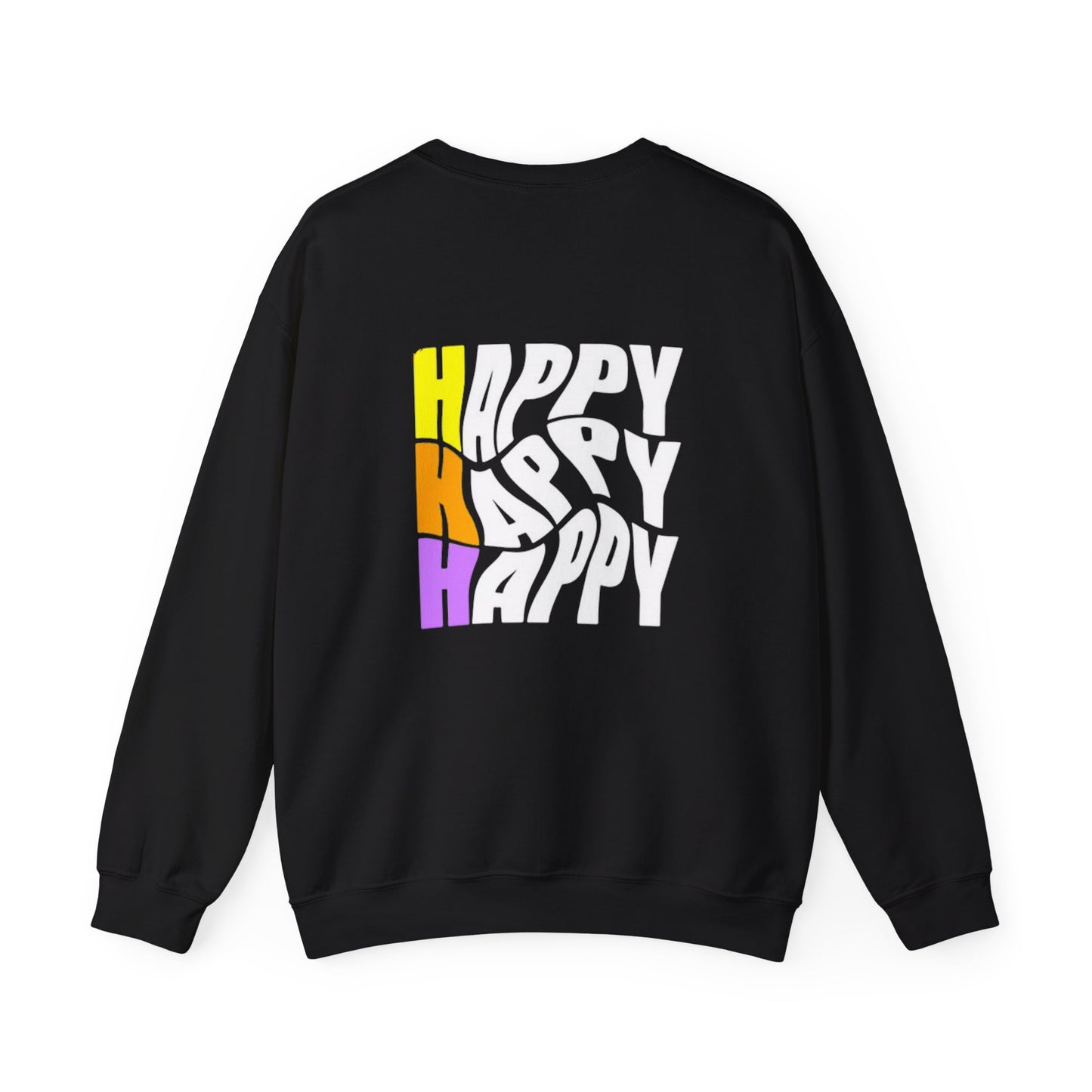 Happy Vibes Front And Back Design Sweatshirt - Smiley Face