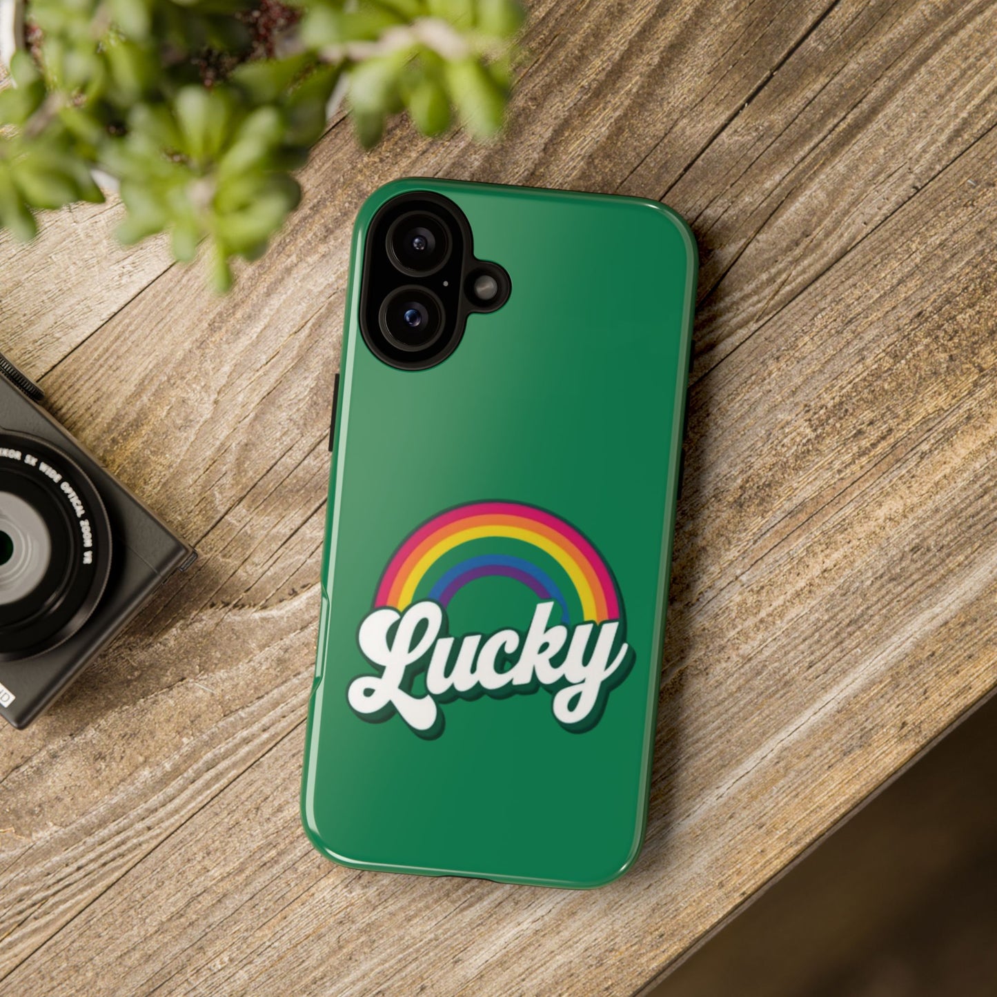 Lucky Rainbow Tough Phone Cases, iPhone, Samsung Galaxy, Google Pixel, Choose any phone model