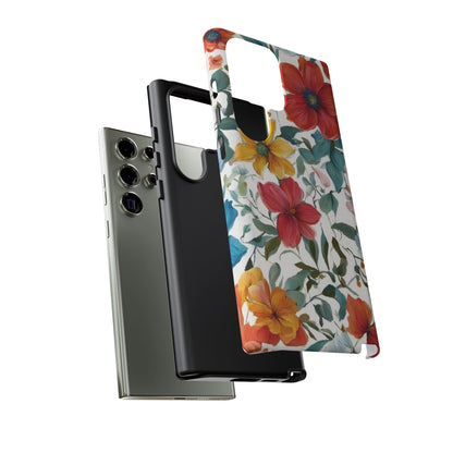 Floral Phone Cases for  iPhone, Samsung Galaxy, and Google Pixel devices - Double layers for extra durability and protection