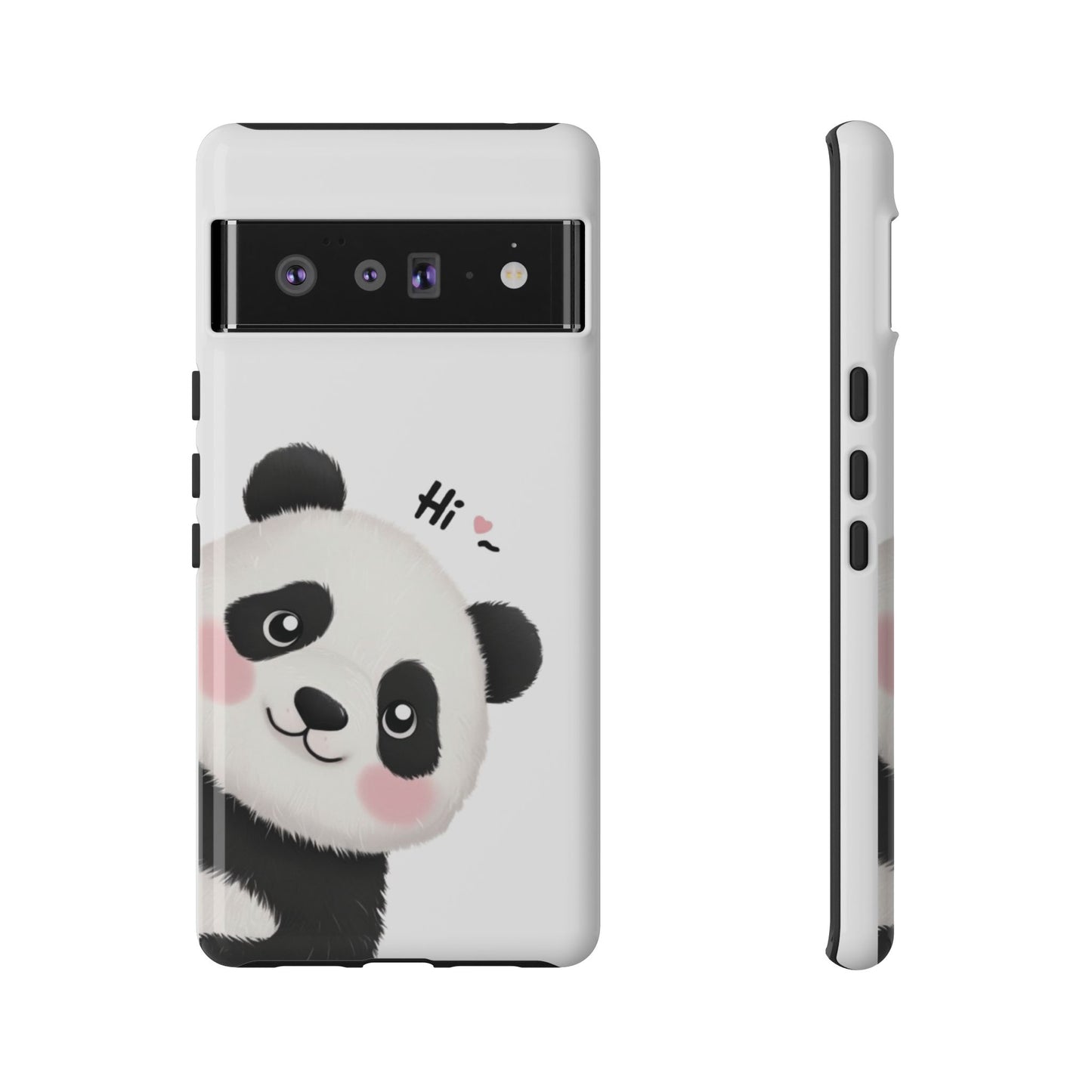 "Hi Cute Panda" Phone Case for iPhone, Samsung Galaxy, and Google Pixel devices