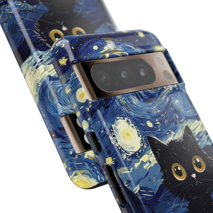 Cat under the stars, cute phone cases, Extra durable, Tough Cases, Pick your size