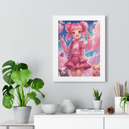 Anime, Cute girl Picture and Frame Vertical Poster