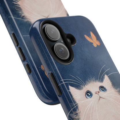 Cute Cat & Butterfly iPhone Case