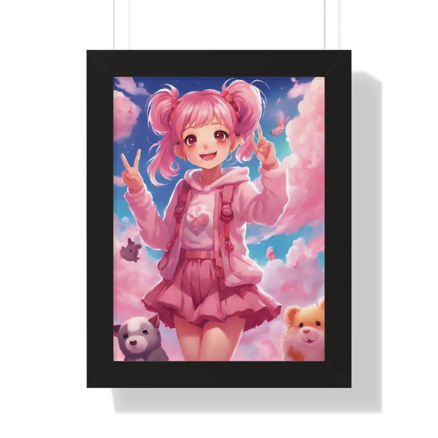 Anime, Cute girl Picture and Frame Vertical Poster