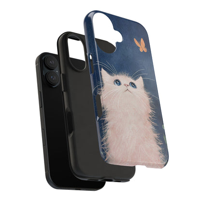 Cute Cat & Butterfly iPhone Case