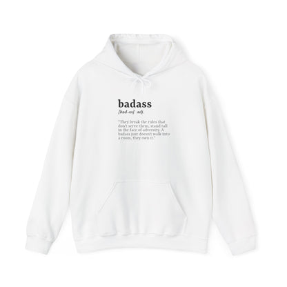 Badass Definition Hoodie – Black Text