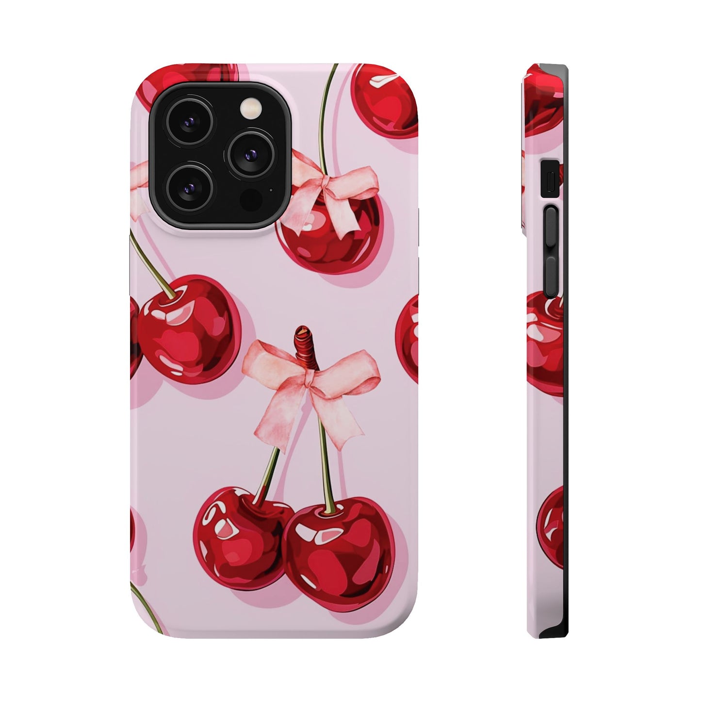 Cherry Ribbon Magnetic iPhone Caes - Durable, flexible, impact-resistant