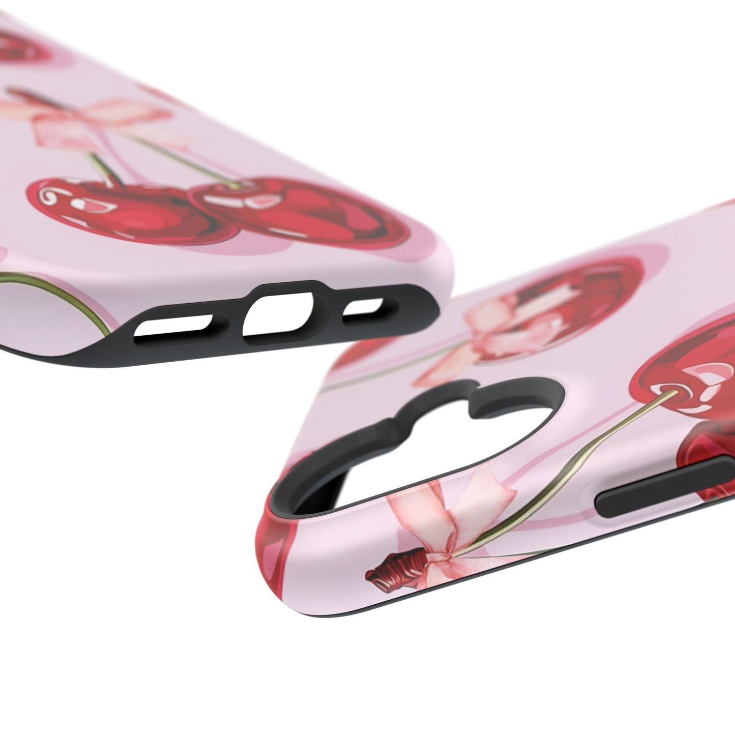 Cherry Ribbon Magnetic iPhone Caes - Durable, flexible, impact-resistant