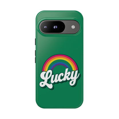 Lucky Rainbow Tough Phone Cases, iPhone, Samsung Galaxy, Google Pixel, Choose any phone model