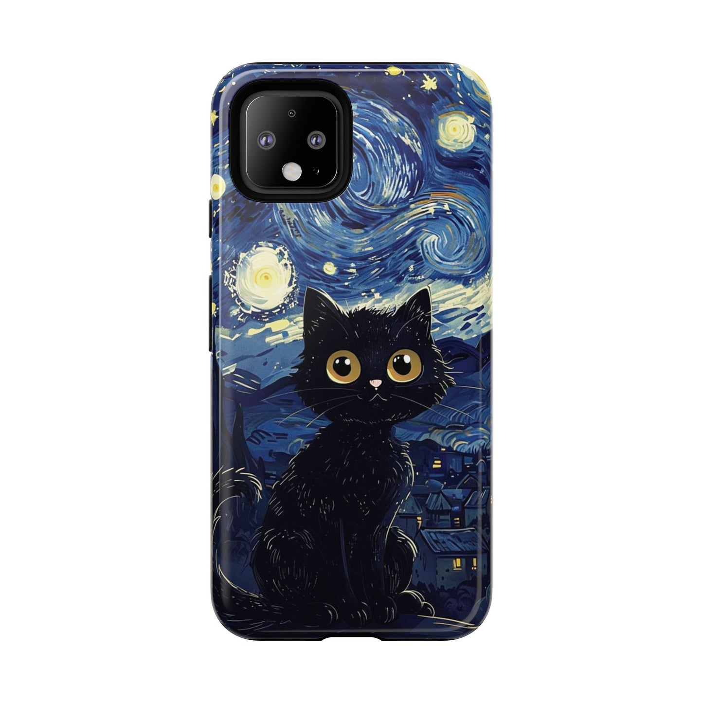 Cat under the stars, cute phone cases, Extra durable, Tough Cases, Pick your size