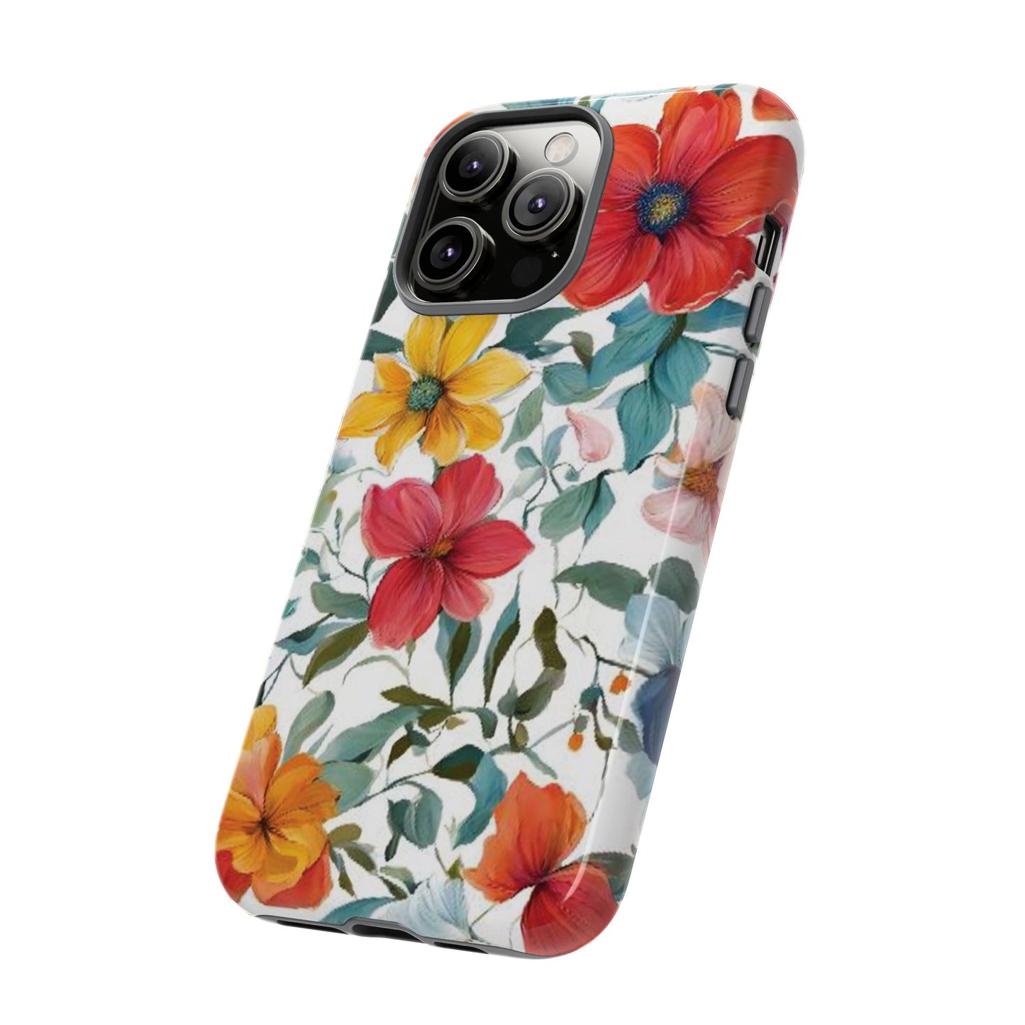 Floral Phone Cases for  iPhone, Samsung Galaxy, and Google Pixel devices - Double layers for extra durability and protection