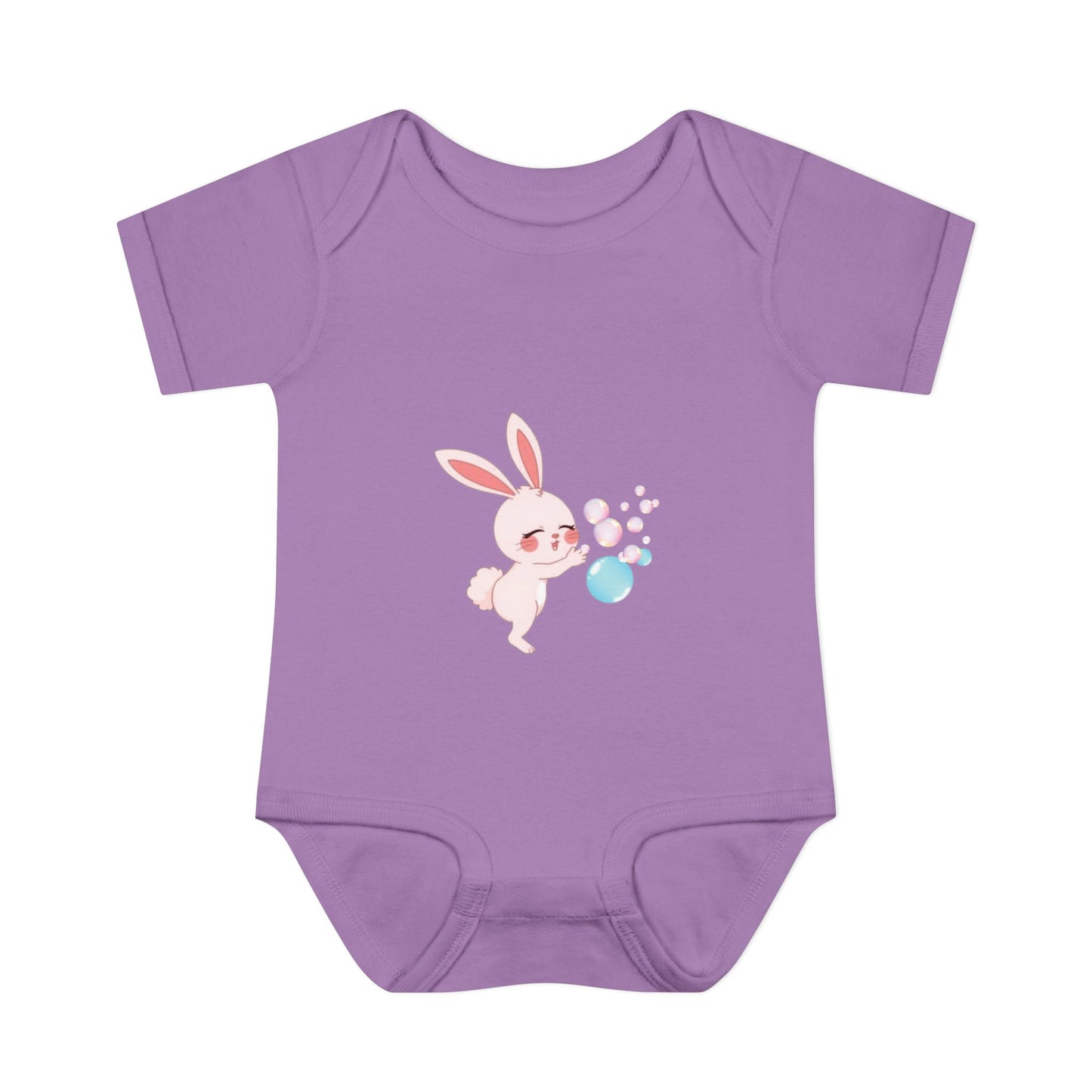 "Bunny Bubble", Infant Baby and Kid's Rib Bodysuit